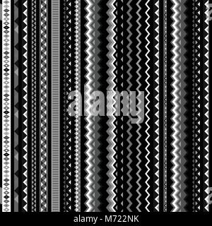 Ethnische Verzierung geometrisch-abstrakte nahtlose Stoff Muster Stock Vektor