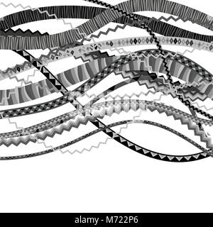 Ethnische abstrakten geometrischen Hintergrund von dekorativen Streifen Stock Vektor