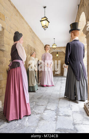 Gigantes und cabezudos von Bilbao, Vizcaya, País Vasco; Spanien Stockfoto