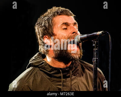 Mailand, Italien, 26. Februar 2018 - Liam Gallagher führt im Konzert an Fabrique in Mailand, Italien am 26. Februar 2018. Stockfoto