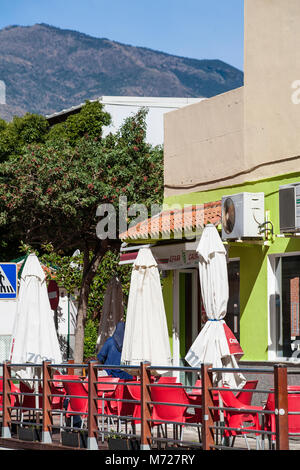 Halal cafe in Spanien Stockfoto