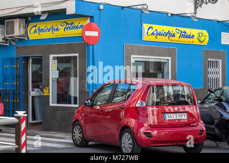 Halal Metzgerei in Spanien Stockfoto