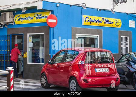 Halal Metzgerei in Spanien Stockfoto