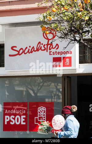 Sozialistische Hauptsitz, Estepona Stockfoto