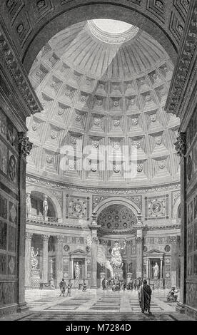 Das Pantheon, Rom, Italien, 19. Jahrhundert Stockfoto