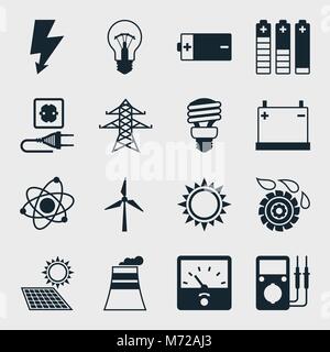 Für die Industrie macht Symbole im flachen Design Stil Stock Vektor