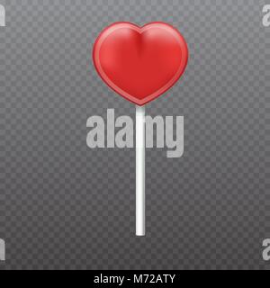 Realistische Vektor Sweet Lollipop Candy auf transparentem Hintergrund isoliert. Stock Vektor