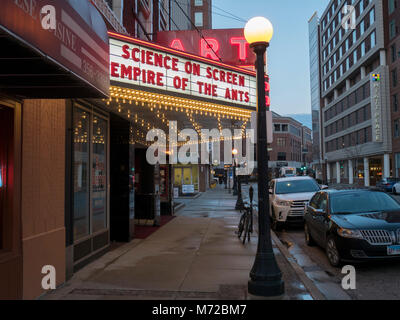 Historische Kunst Theater. Champaign, Illinois. Stockfoto