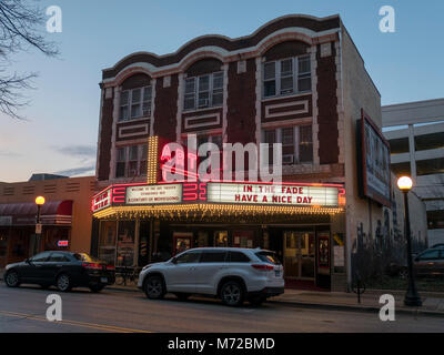 Historische Kunst Theater. Champaign, Illinois. Stockfoto