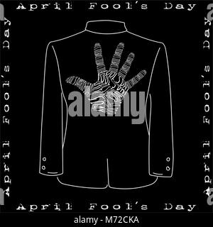 Lustig April Fool's Day Grußkarte, Poster mit Typografie design elemente, kreative Vector Illustration Stock Vektor