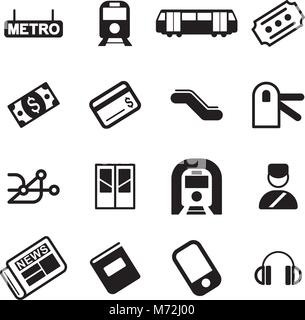 U-Bahn oder der U-Bahn Symbole Stock Vektor