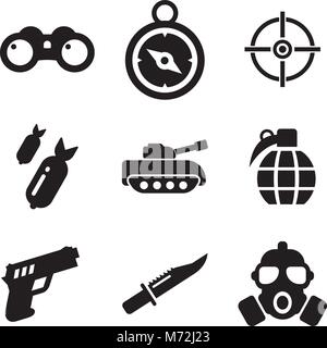 Militärische Symbole Stock Vektor