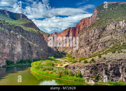 Green River im Canyon von lodore an den Toren der Lodore, Dinosaur National Monument, Colorado, USA Stockfoto