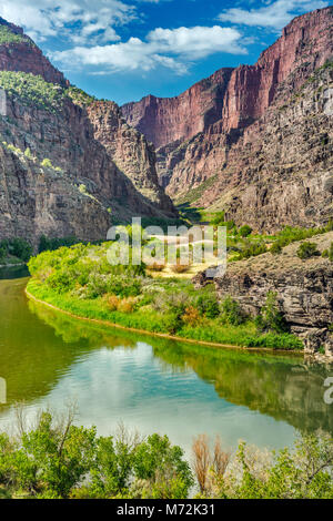 Green River im Canyon von lodore an den Toren der Lodore, Dinosaur National Monument, Colorado, USA Stockfoto