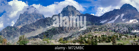 Clearing Sturm, Grand, Mitte und Süd Teton, Grand Teton National Park, Wyoming Stockfoto