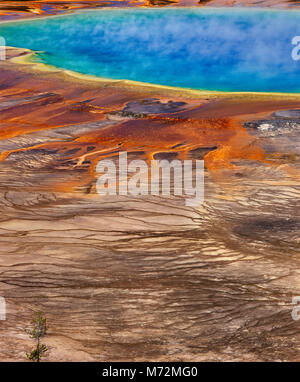 Grand Prismatic Spring, Midway Geyser Basin, Yellowstone-Nationalpark, Wyoming Stockfoto