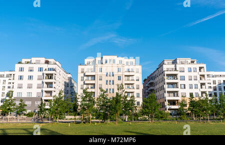 Moderne Wohnanlage gesehen in Berlin, Deutschland Stockfoto