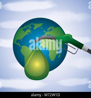 Biokraftstoff Ökologie alternative Stock Vektor