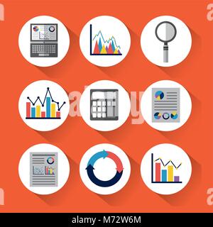 Statistik tools Finanzen Grafik und Grafik Business Stock Vektor