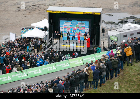 Tour de Yorkshire 2016 GC-Klassifizierung: 1 Tmoas Voeckler 2 Nicholas Roche 3 rdAnthony Turgis Stockfoto