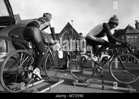 Tour de Yorkshire 2016 Vorbereitung für die Frauen, die Phase der Tourde Yorkshire Stockfoto