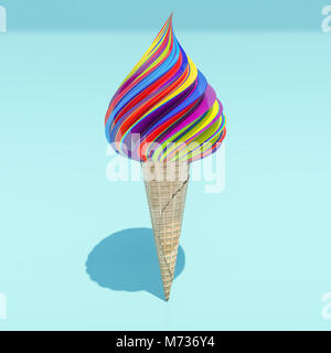 Bunte Eis. 3D-Render. Stockfoto