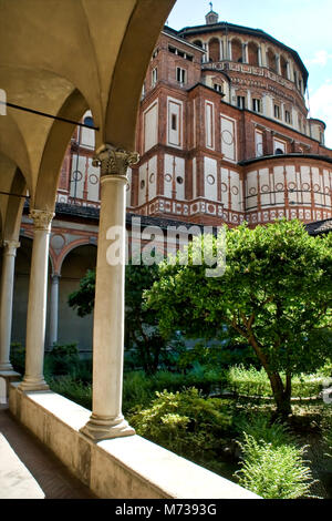 Innenhof der Kirche Santa Maria delle Grazie, Mailand, Italien Stockfoto