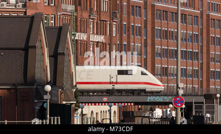 ICE High-Speed Zug, Hamburg Dammtor Bahnhof Stockfoto