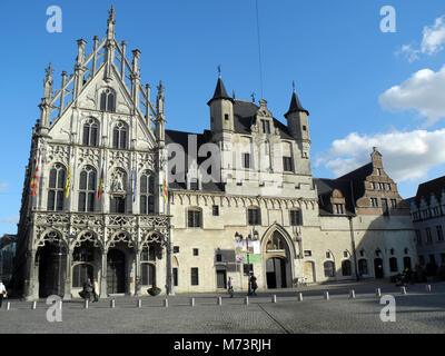 16. Februar 2018, Belgien, Mechelen: fdie Rathaus am Marktplatz. Foto: Tom Nebe/dpa Stockfoto