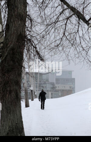 Halifax, Kanada. 8 Mär, 2018. Eine späte winter Sturm holt unordentlich Wetter nach Halifax, N.S., Jan. 08, 2018. Quelle: Lee Brown/Alamy leben Nachrichten Stockfoto