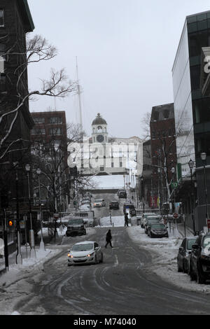 Halifax, Kanada. 8 Mär, 2018. Eine späte winter Sturm holt unordentlich Wetter nach Halifax, N.S., Jan. 08, 2018. Quelle: Lee Brown/Alamy leben Nachrichten Stockfoto