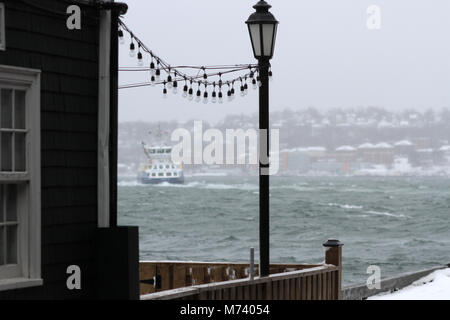 Halifax, Kanada. 8 Mär, 2018. Eine späte winter Sturm holt unordentlich Wetter nach Halifax, N.S., Jan. 08, 2018. Quelle: Lee Brown/Alamy leben Nachrichten Stockfoto