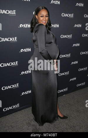 Culver City, CA, USA. 7 Mär, 2018. 07. März 2018 - Culver City, Kalifornien - Tia Mowry. ' ' Der Eid'' TV-Serie Los Angeles Premiere statt bei Sony Pictures Studios. Photo Credit: F. Sadou/AdMedia Credit: F. Sadou/AdMedia/ZUMA Draht/Alamy leben Nachrichten Stockfoto