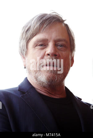 Los Angeles, Ca, USA. 8 Mär, 2018. Mark Hamill auf dem Hollywood Walk of Fame Zeremonie zu Ehren Mark Hamill in Los Angeles, Kalifornien am 8. März 2018. Credit: Faye Sadou/Medien Punch/Alamy leben Nachrichten Stockfoto