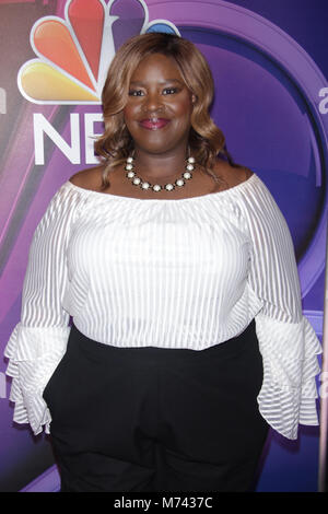 New York, NY, USA. 8 Mär, 2018. Retta am 2018 NBC NY Hochsaisons drücken Sie Quark im Four Seasons Hotel in New York City am 8. März 2018. Credit: Diego Corredor/Medien Punch/Alamy leben Nachrichten Stockfoto