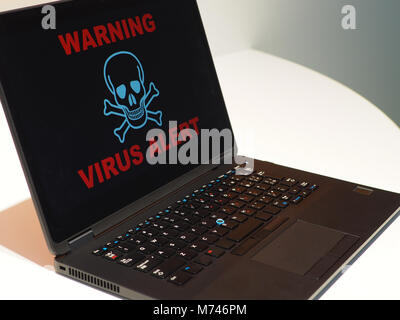 Computer Virus Alarm Konzept. Stockfoto