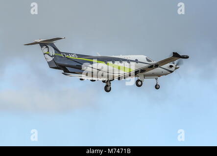 Easyjet, Ryanair, Pilatus PC -12/47. Stockfoto