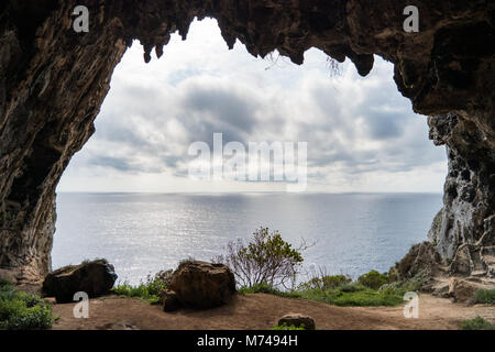 Cipolliane höhlen Rock tricase Apulien Italien Stockfoto