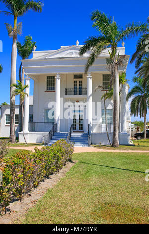 Die alte Collier County Courthouse, einem historischen Gebäude in Everglades City, Florida, USA Stockfoto