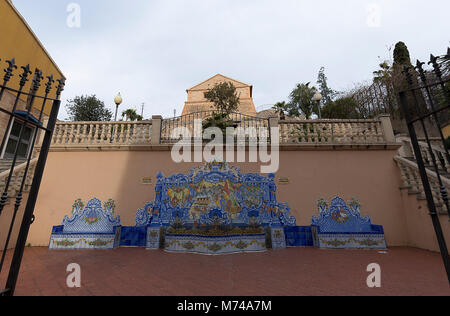 Orihuela, Spanien. Februar 26, 2018: Brunnen des Cremós in der Stadt Orihuela, Provinz Alicante, Spanien. Stockfoto