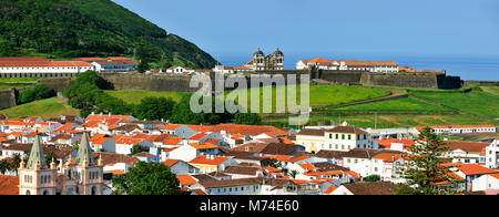 São João Baptista Festung, Angra do Delgada (UNESCO-Weltkulturerbe). Terceira, Azoren, Portugal Stockfoto