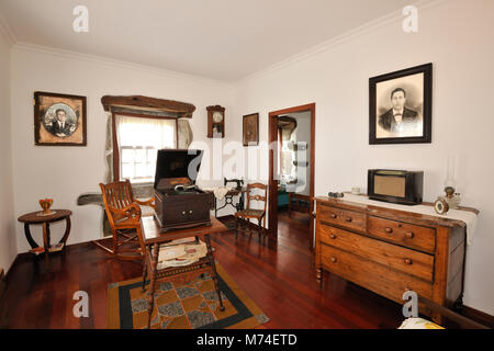 Traditionelles Haus. Lages das Flores, Flores Island. Azoren, Portugal Stockfoto