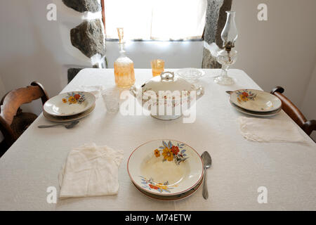 Traditionelles Haus. Lages das Flores, Flores Island. Azoren, Portugal Stockfoto