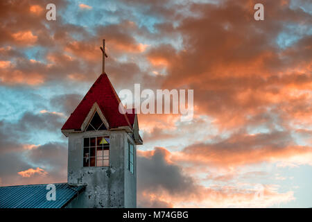 Baptist Church bei Sonnenuntergang Stockfoto