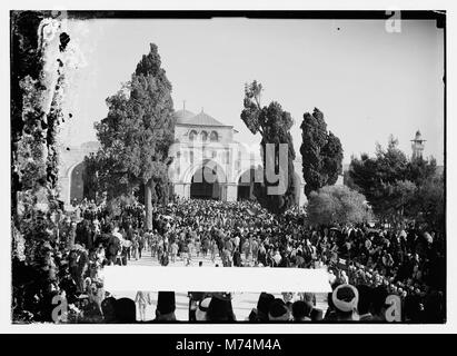 Die Trauerprozession von König Hussein in Jerusalem, ein feierliches Ereignis, das den Tod des Monarchen kennzeichnet, an dem Würdenträger aus der ganzen Welt teilnehmen. Stockfoto