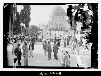 Beerdigung von König Hussein, Jerusalem außerhalb der Moschee von Omar LOC 13448 matpc. Stockfoto