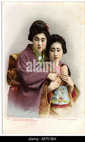 Ein Bild, das von einem berühmten Zitat inspiriert ist, möglicherweise aus einem literarischen Werk oder einer kulturellen Referenz, das die Schönheit der Frauen in Japan reflektiert und kulturelle Wahrnehmungen und ideale symbolisiert. Stockfoto