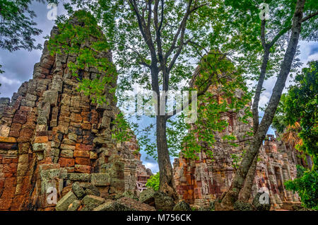 Pagode des Wat Banan alten Khmer Zivilisation Tempel, Kambodscha Stockfoto