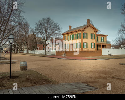 Lincoln's Haus - Springfield, Illinois Stockfoto