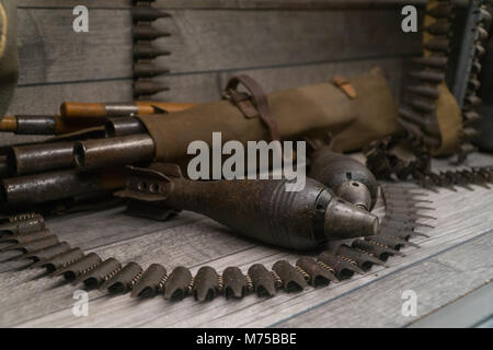 Alte deutsche Militär, Dritte Reich Waffen an Krieg Tunnel, Jersey, Channel Islands Stockfoto